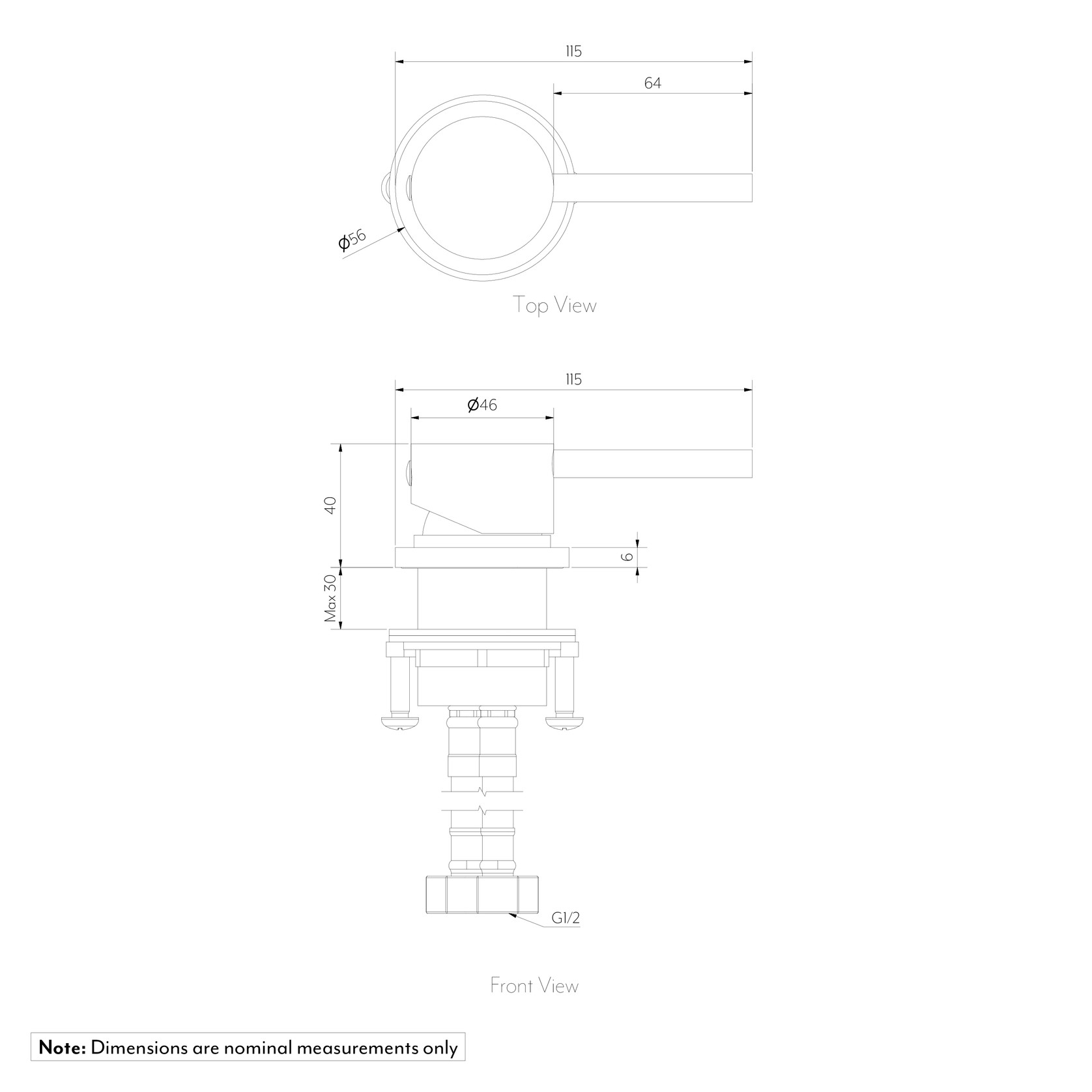 Elysian Bench-Mounted Mixer | Brushed Brass gallery detail image