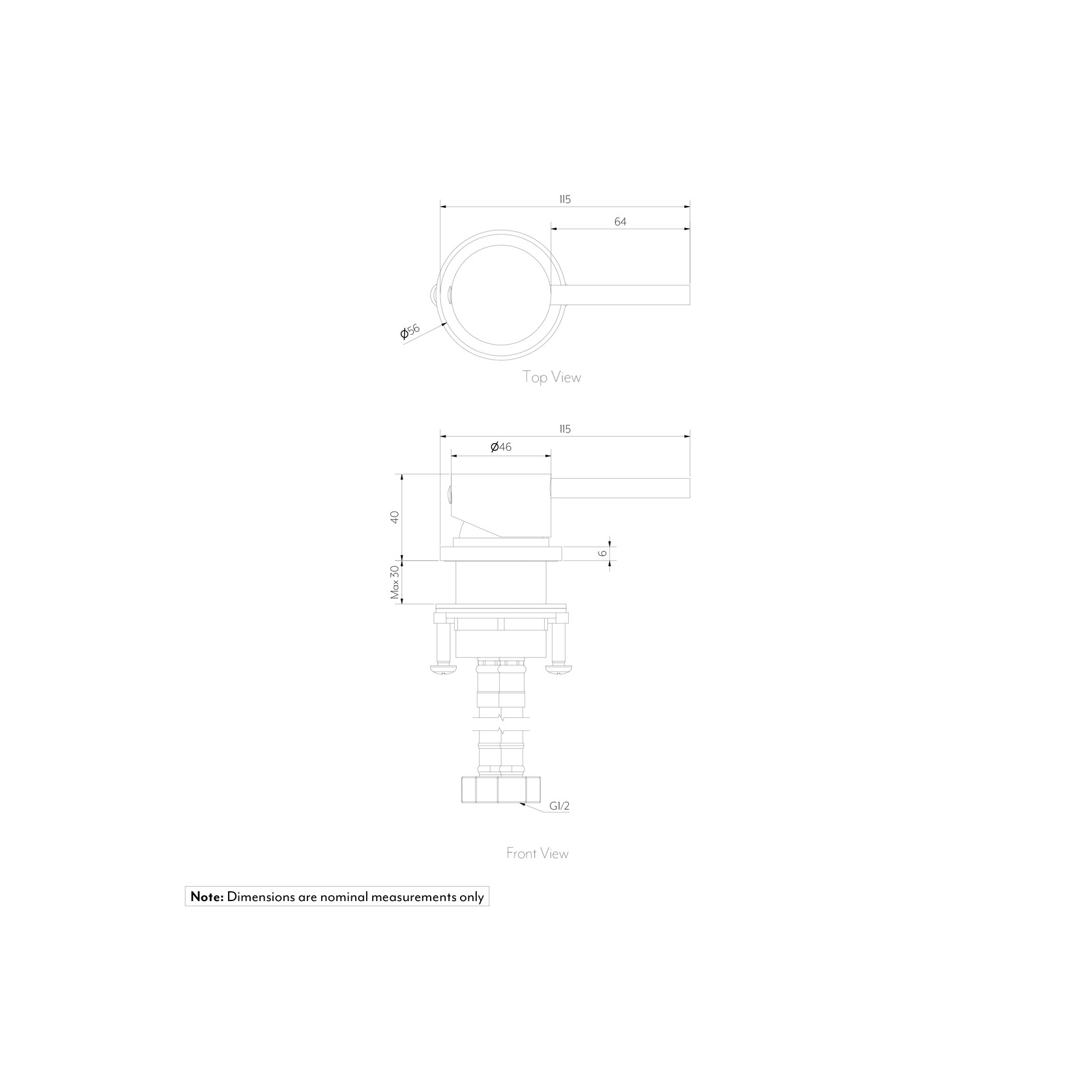 Elysian Bench-Mounted Mixer | Chrome gallery detail image