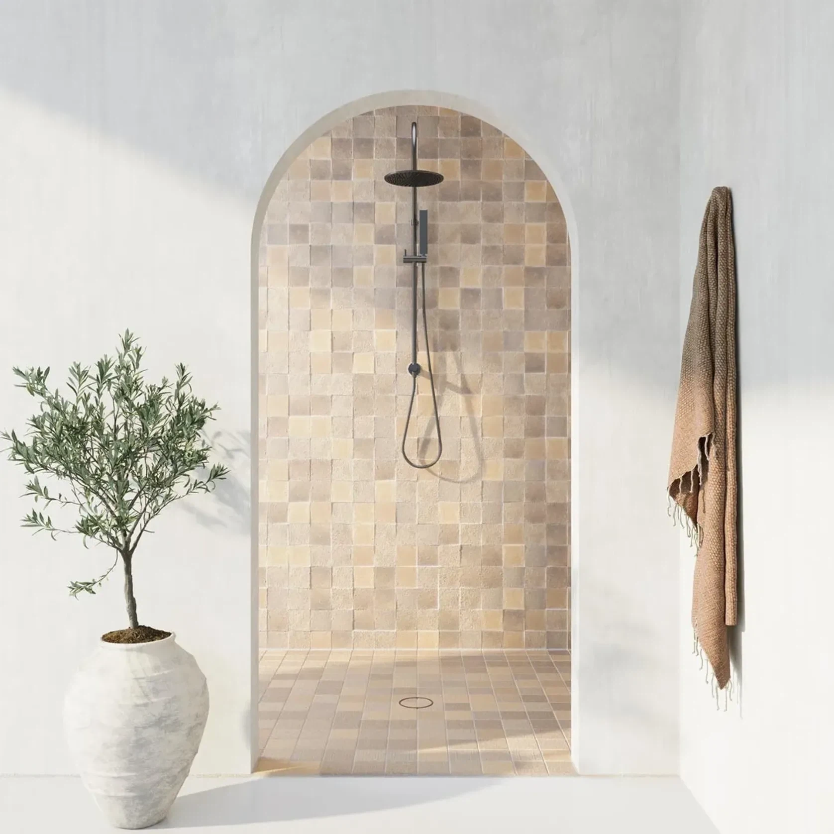 Elysian Gooseneck Shower Rail Set gallery detail image