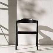 Emir Angled Dining Armchair - Black gallery detail image