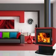 Ethos Genesis Freestanding Wood Fireplace gallery detail image