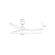 Martec Avoca 52″ DC Smart WIFI Ceiling Fan - Matt White / Oak gallery detail image