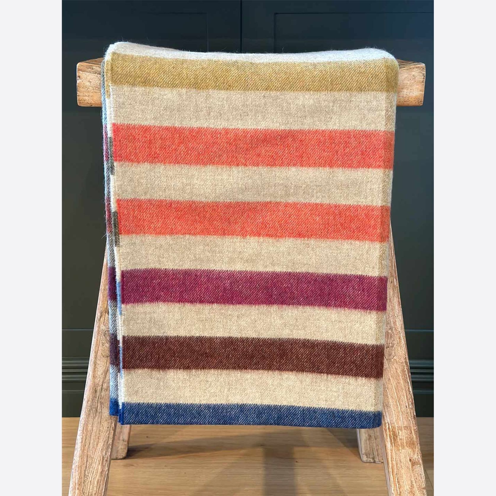 NZ Merino Throw Blanket - Henley Beige | 100% Pure Wool gallery detail image