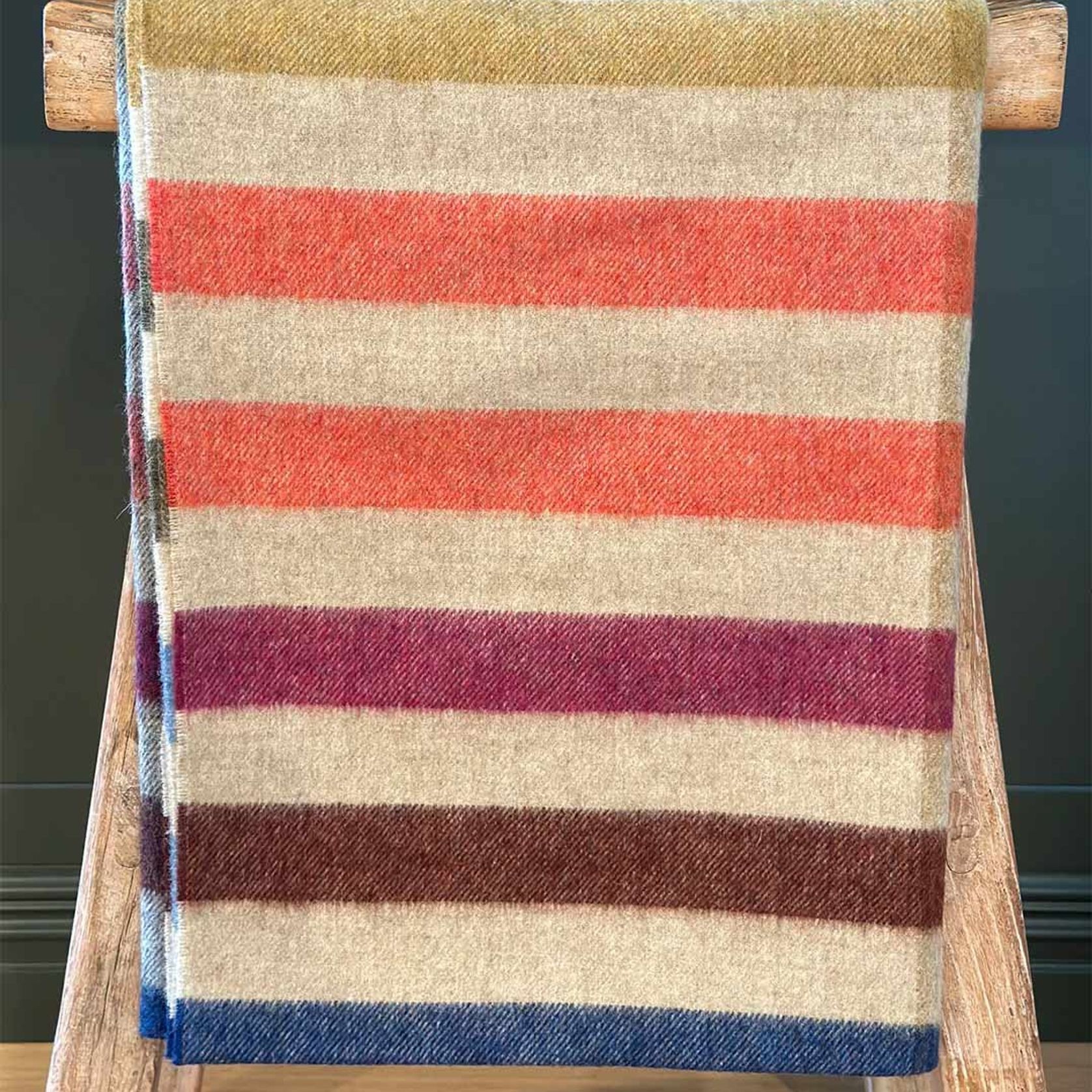 NZ Merino Throw Blanket - Henley Beige | 100% Pure Wool gallery detail image