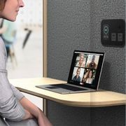 DUKE Single Seater Acoustic Office Silent Booth Pod - Green gallery detail image