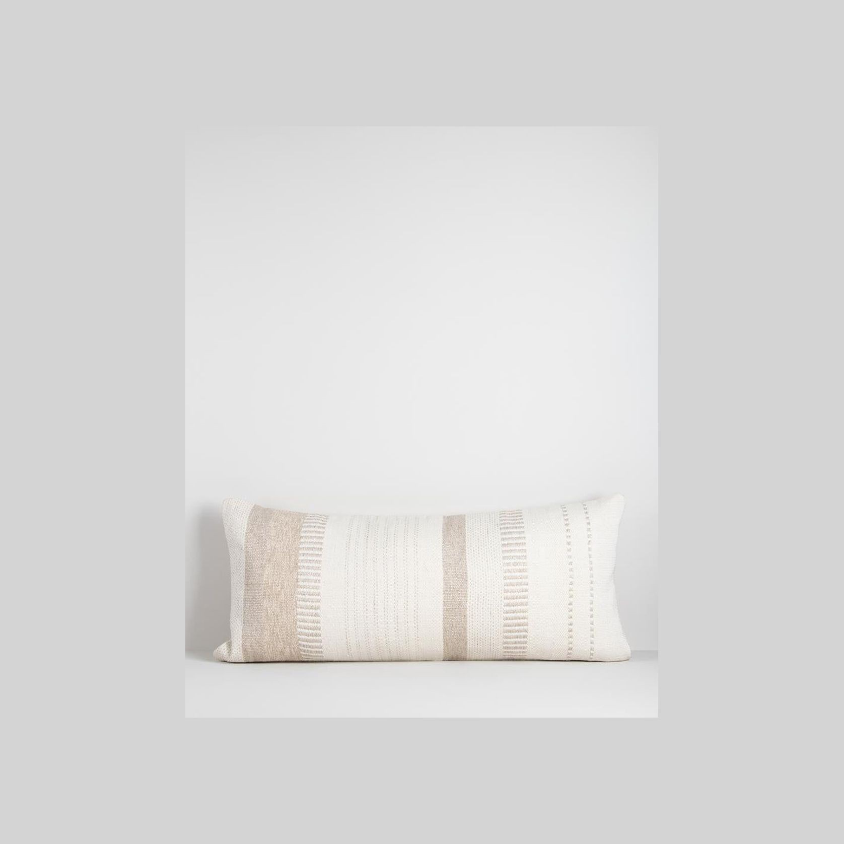 Baya Bettie Cushion - Oatmeal | Extra-Long Lumbar gallery detail image