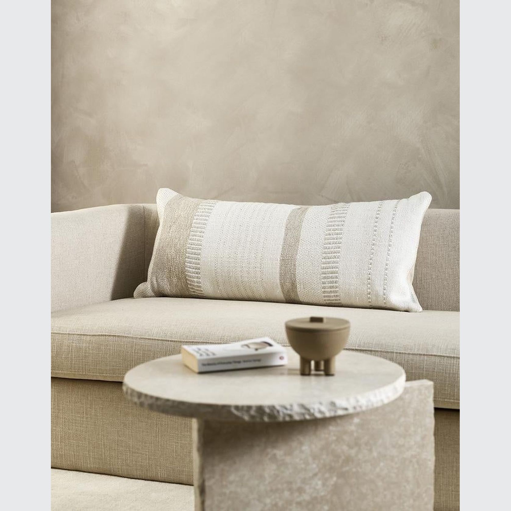 Baya Bettie Cushion - Oatmeal | Extra-Long Lumbar gallery detail image