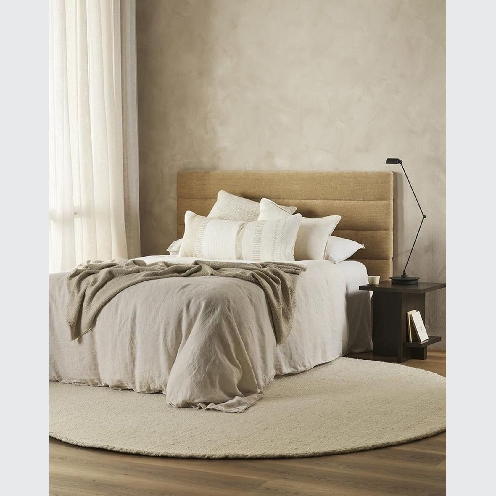 Baya Bettie Cushion - Oatmeal | Extra-Long Lumbar gallery detail image