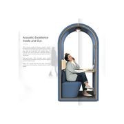 DUKE Single Seater Acoustic Office Silent Booth Pod - Orange gallery detail image