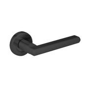 F1187L Lever Handle On Round Small Rose Matt Black gallery detail image