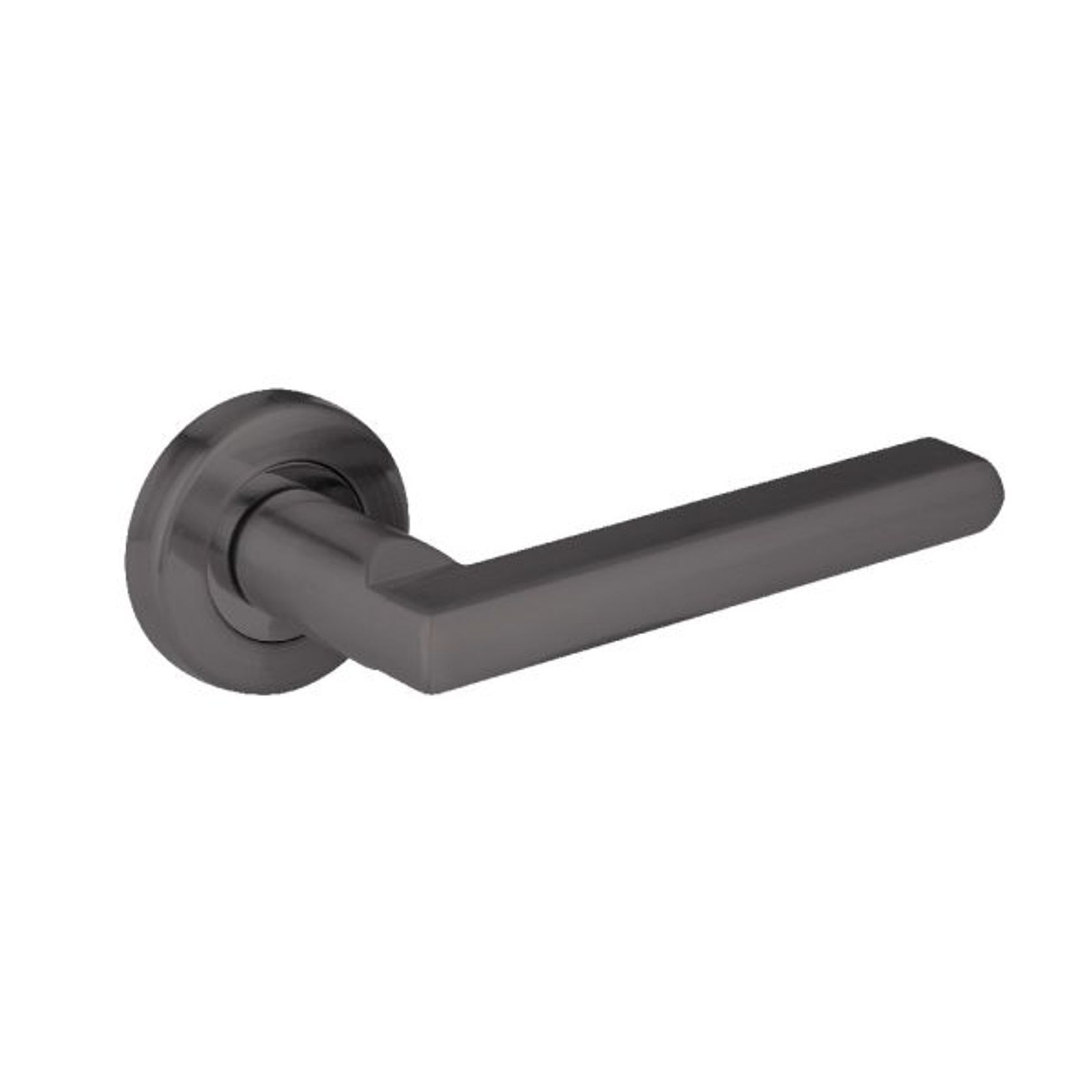 F1187L Lever Handle On Round Small Rose Nickel Graphite gallery detail image