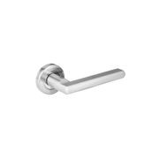 F1187L Lever Handle On Round Small Rose Brushed Nickel gallery detail image