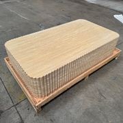 Fluted Block Table - Veincut Travertine | Natural Stone Co. gallery detail image