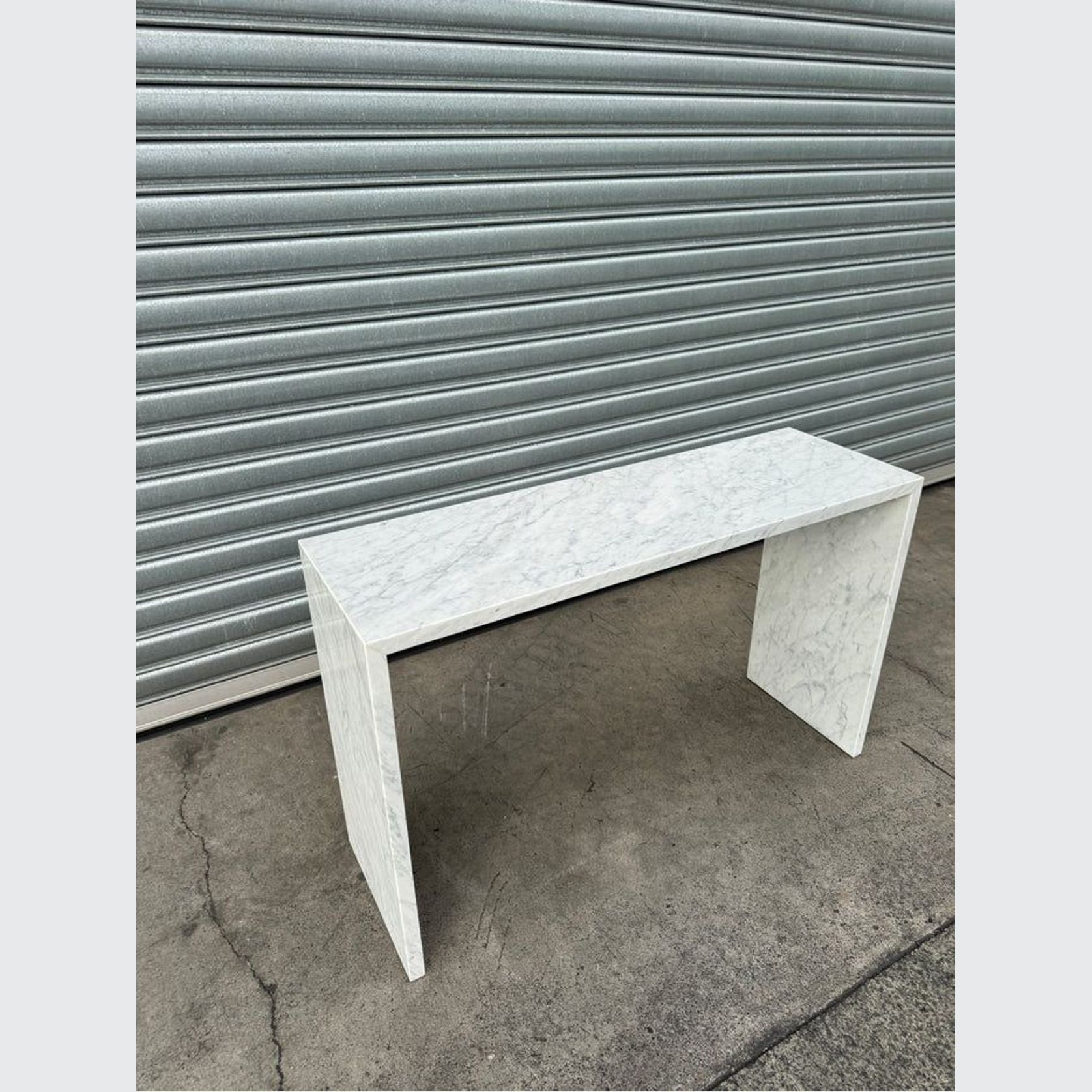 Waterfall Hallway Console - Carrara Marble | Natural Stone Co. gallery detail image