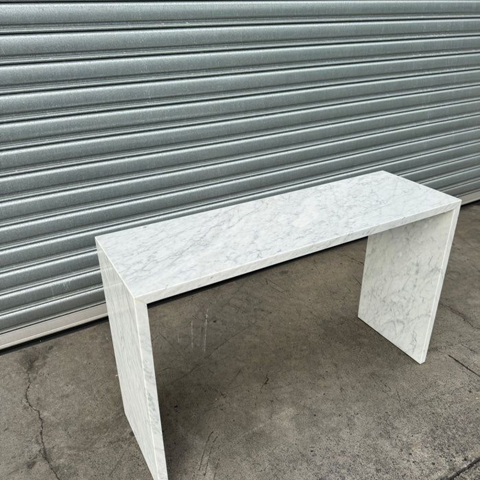 Waterfall Hallway Console - Carrara Marble | Natural Stone Co. gallery detail image