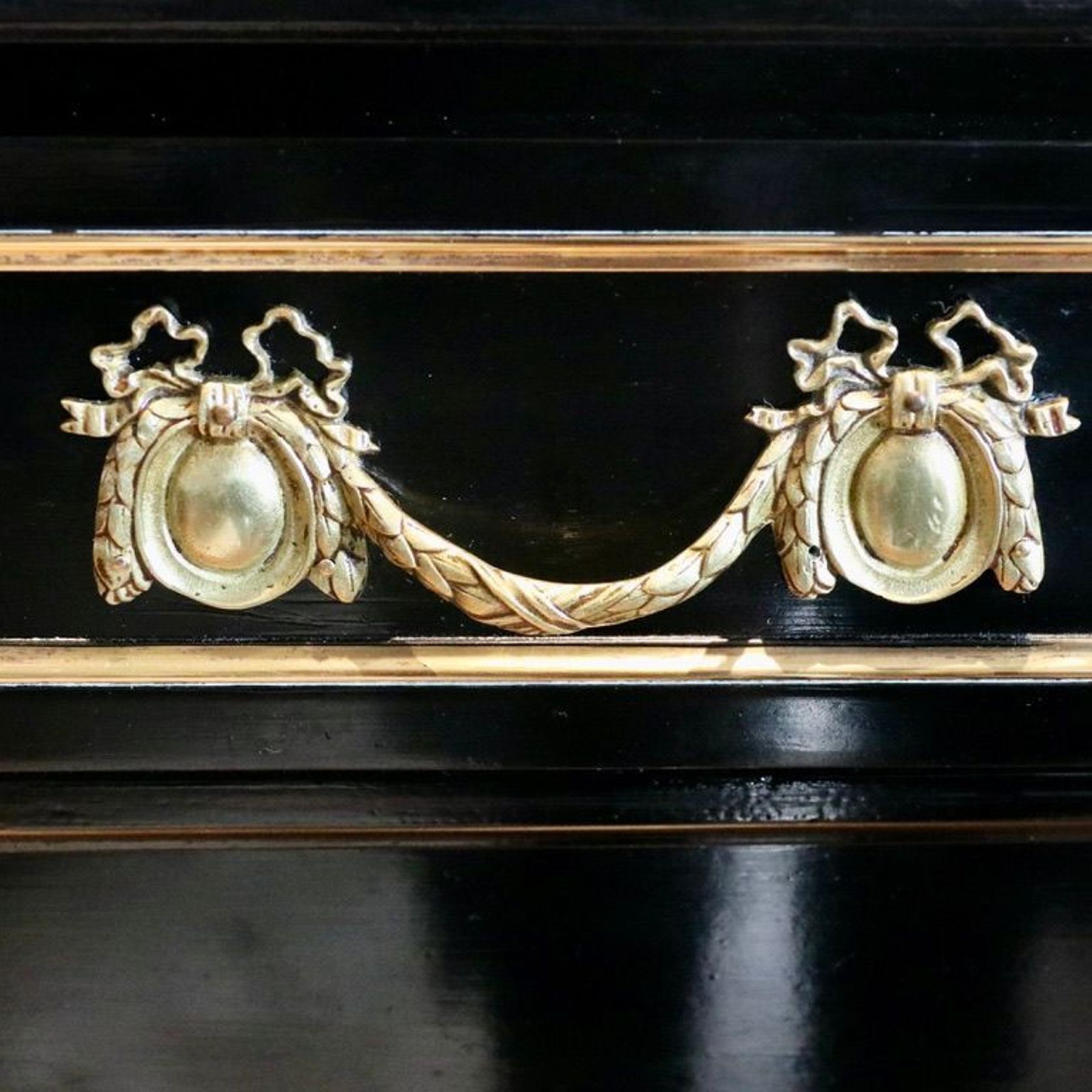 Ebonised Louis XVI Style Three Door Buffet gallery detail image