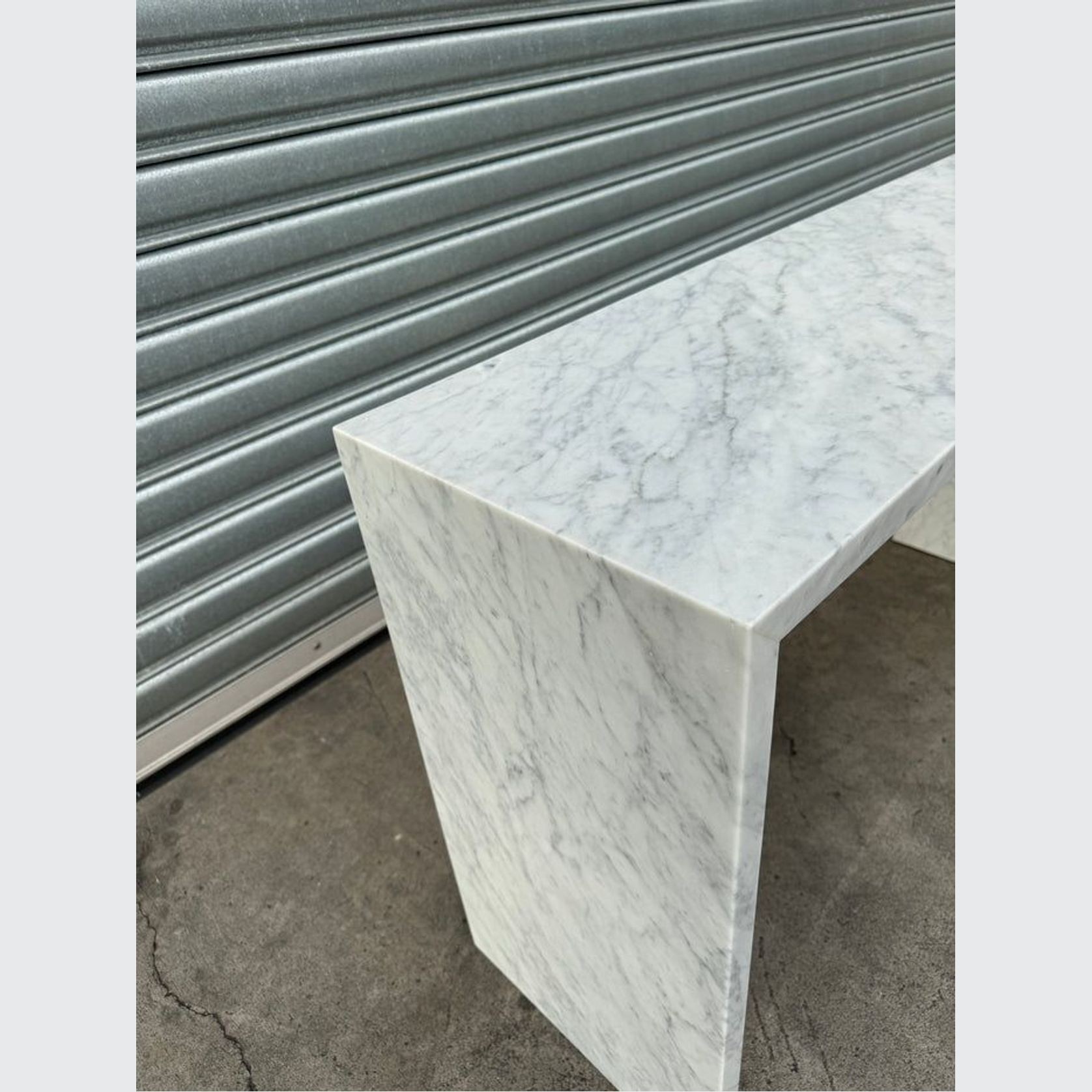 Waterfall Hallway Console - Carrara Marble | Natural Stone Co. gallery detail image