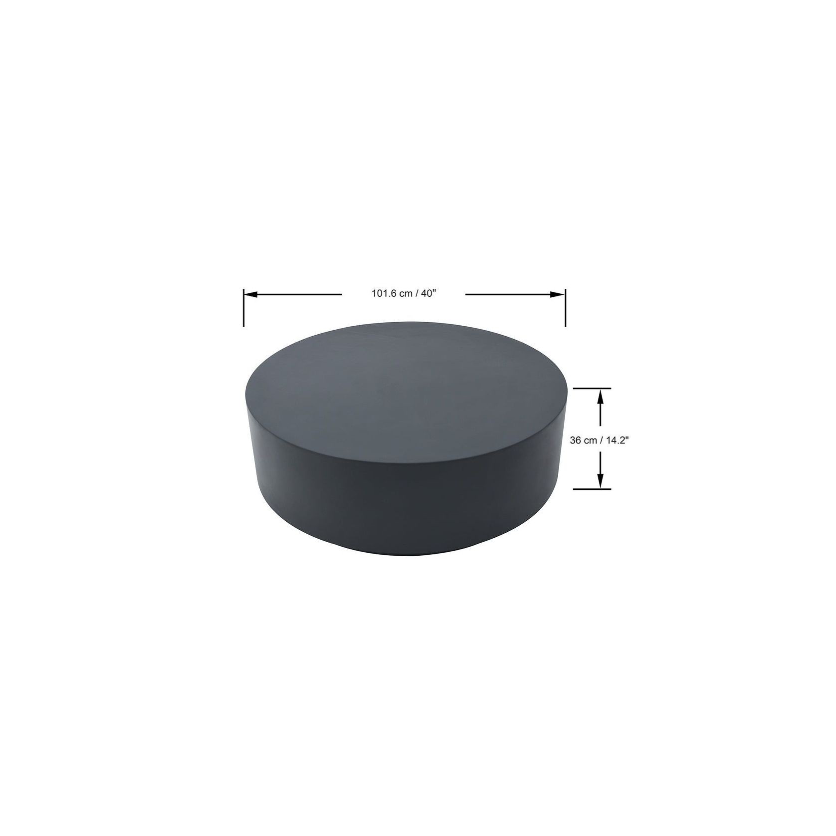 Rome Coffee Table Large Slate Black gallery detail image
