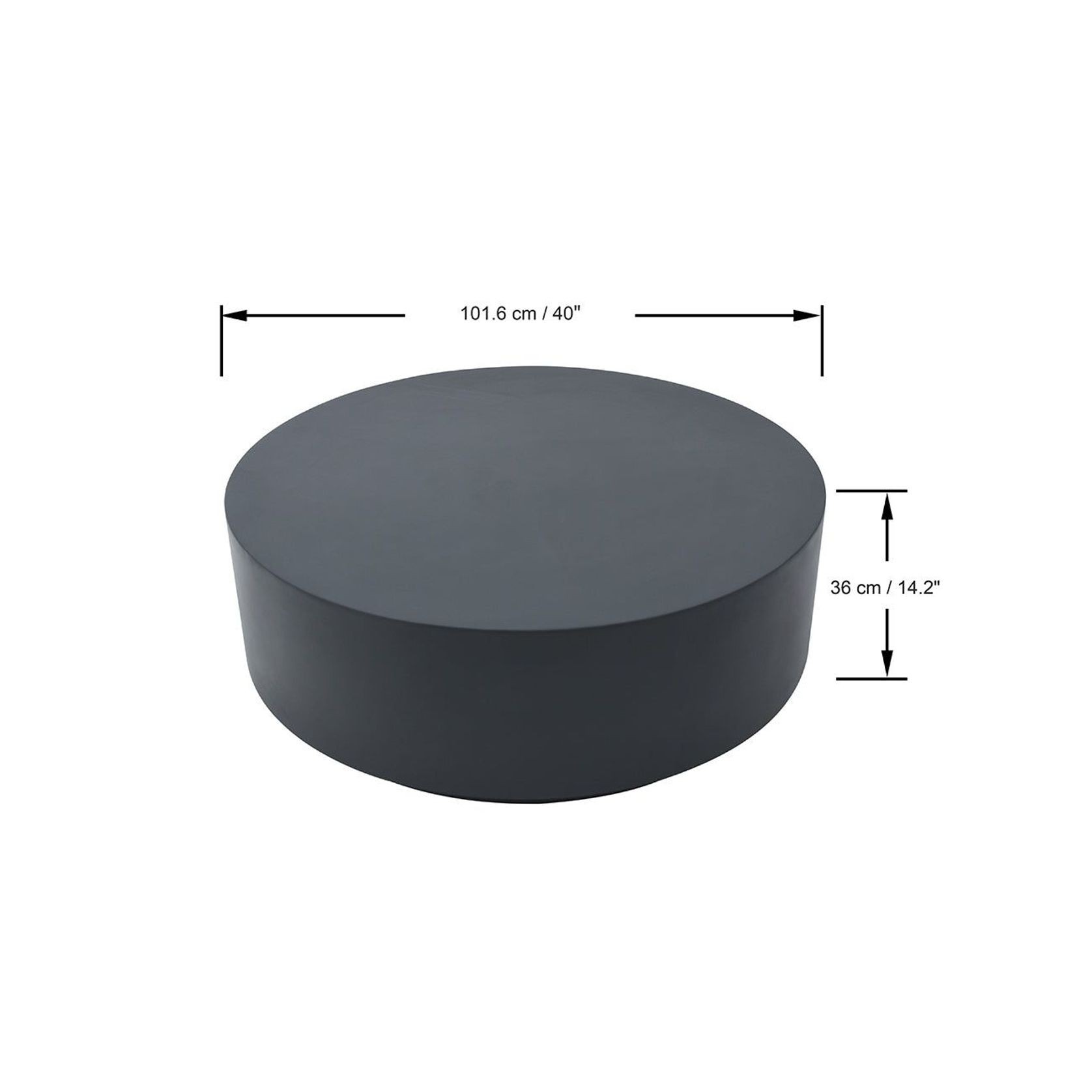 Rome Coffee Table Large Slate Black gallery detail image