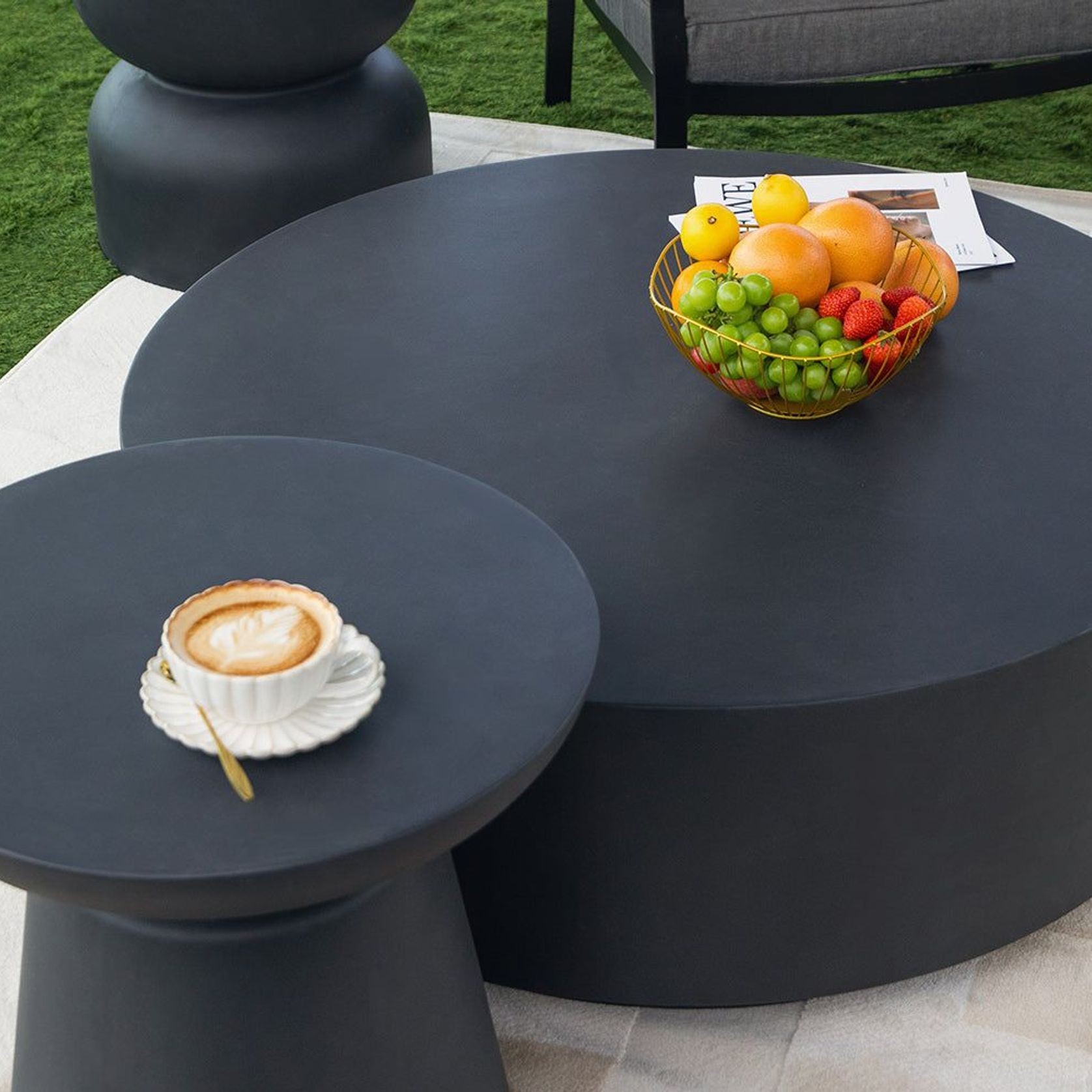 Rome Coffee Table Large Slate Black gallery detail image