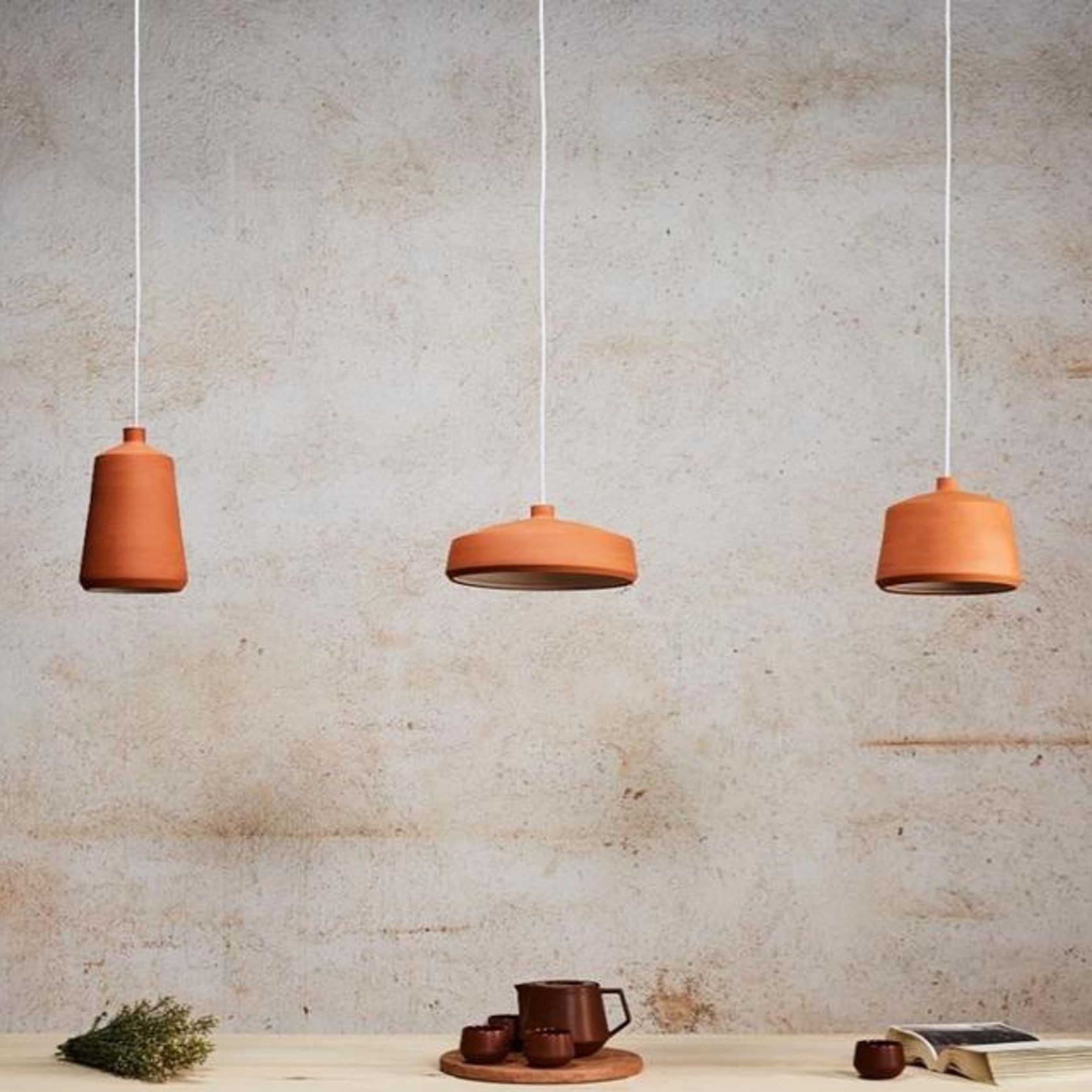 Flame Clay Pendant gallery detail image