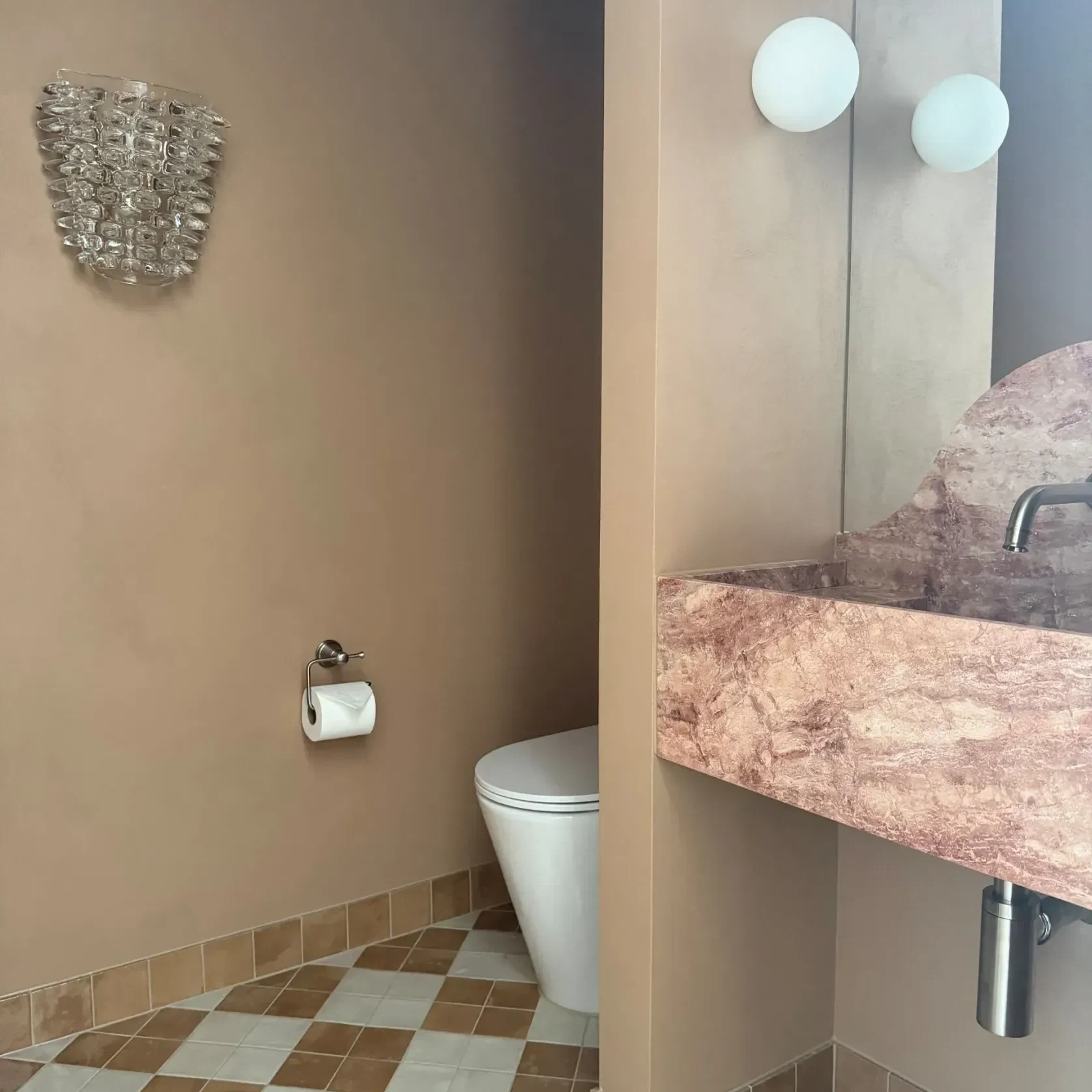 Flamingo Pink Cross Cut Travertine Benchtop gallery detail image