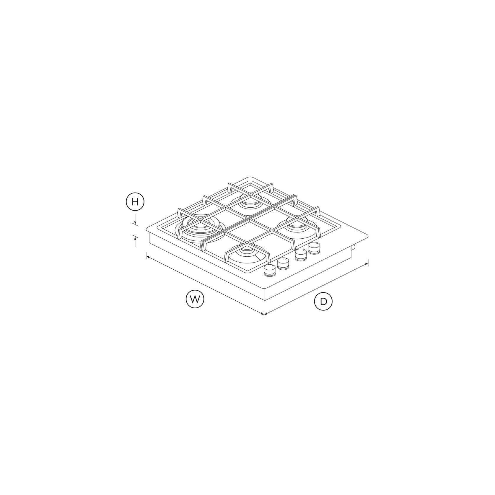Gas on Steel Cooktop, 60cm gallery detail image