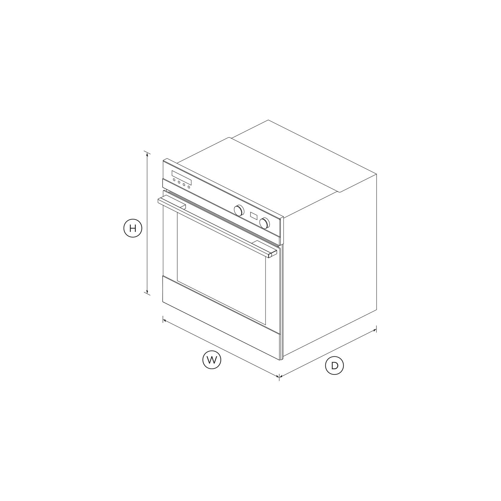 Oven, 60cm, 11 Function, Self-cleaning, Black gallery detail image