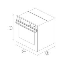 Oven, 60cm, 9 Function, Self-cleaning, Black gallery detail image