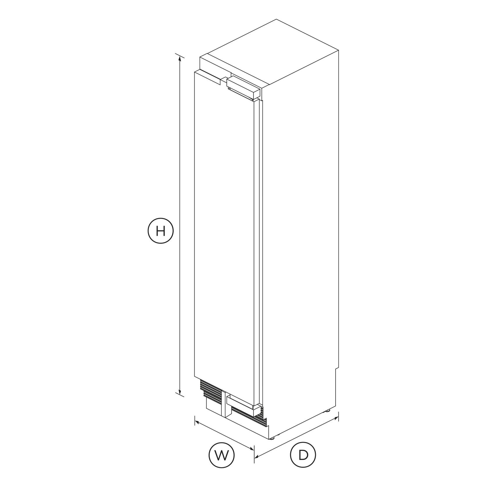 Integrated Column Freezer, 45.7cm, Ice gallery detail image