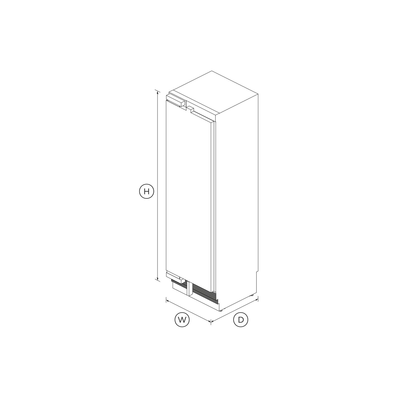 Integrated Column Freezer, 61cm, Ice gallery detail image