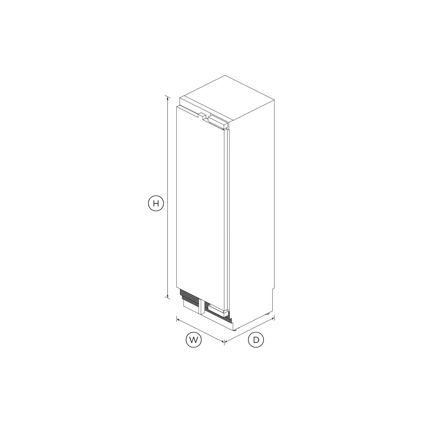 Integrated Column Freezer, 61cm, Ice, Right Hinge gallery detail image