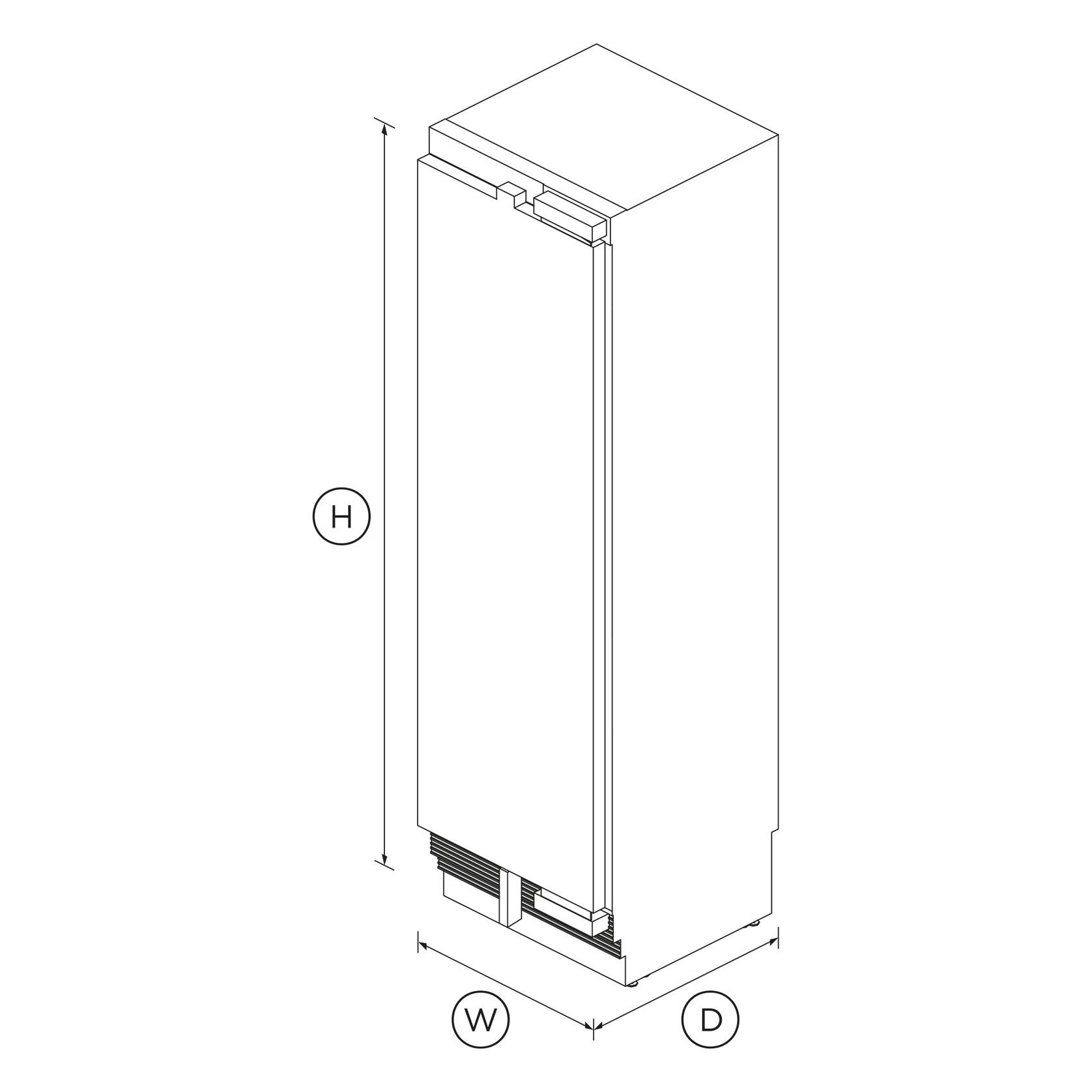 Integrated Column Freezer, 61cm, Ice, Right Hinge gallery detail image