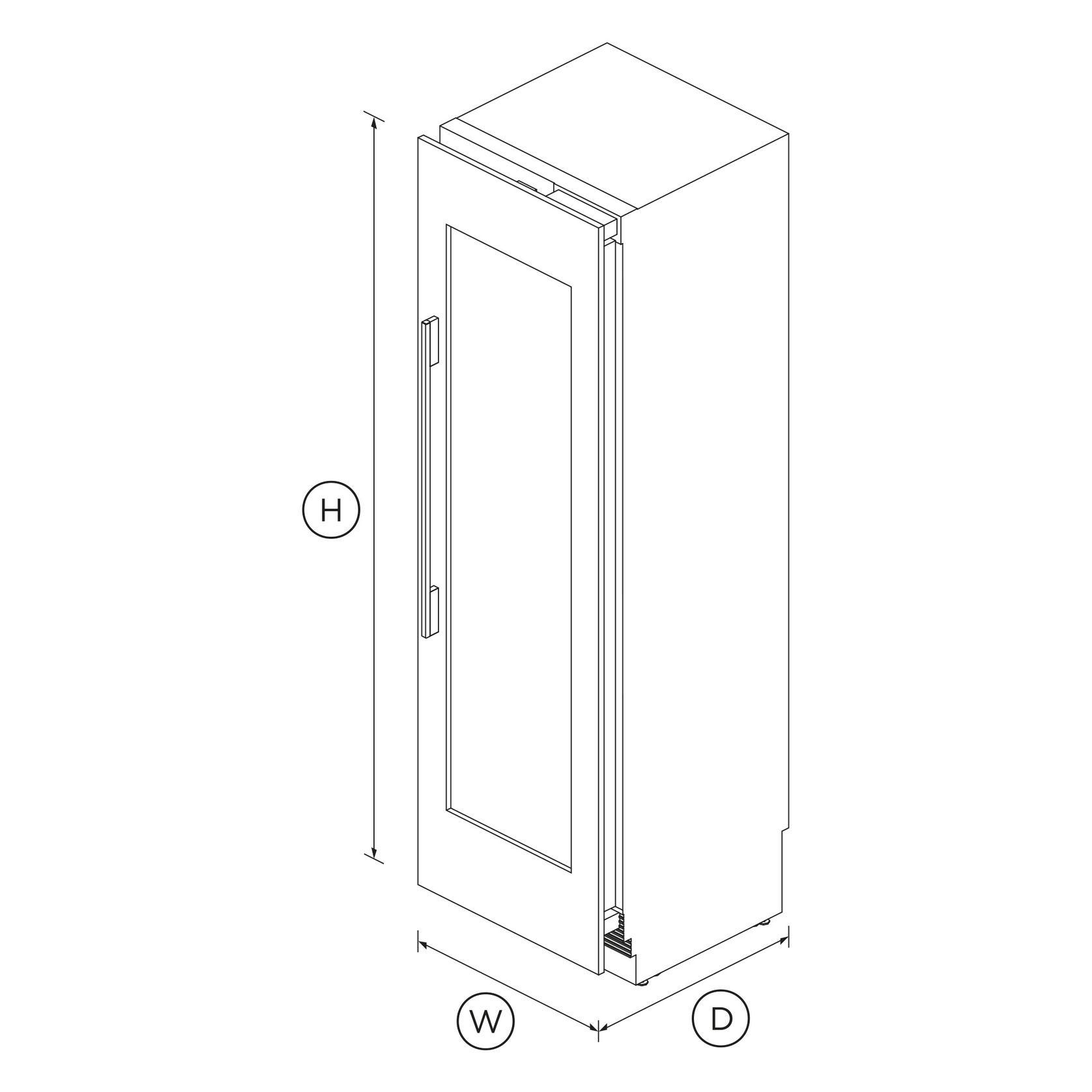 Integrated Column Wine Cabinet, 61cm gallery detail image