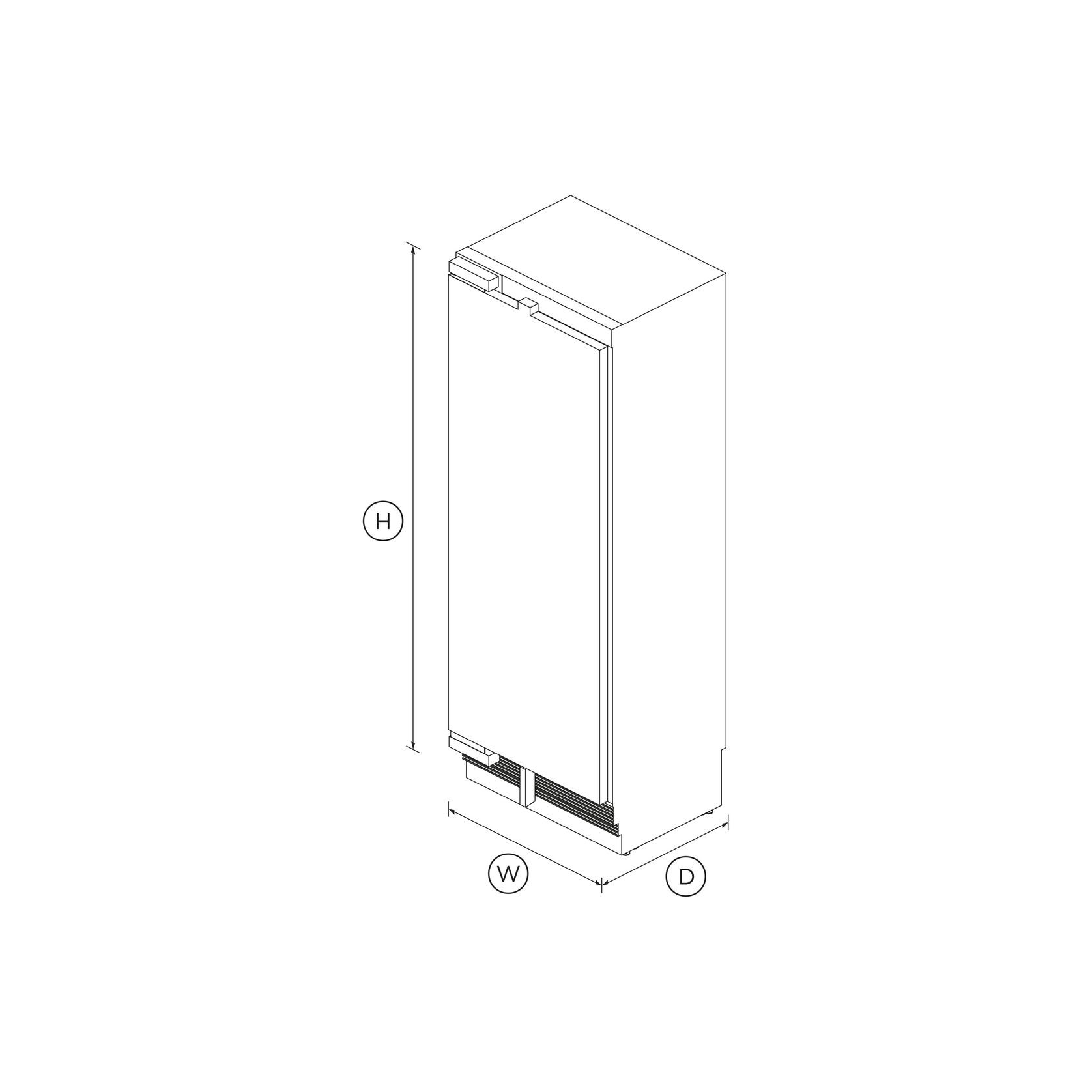 Integrated Column Freezer, 76cm, Ice, Left Hinge gallery detail image