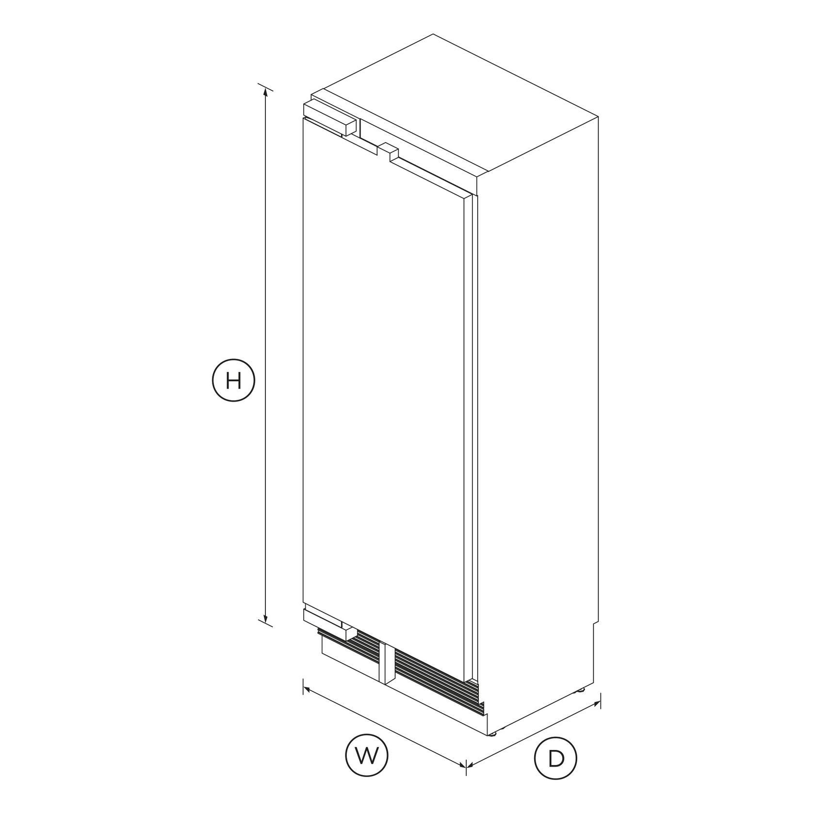 Integrated Column Freezer, 76cm, Ice, Left Hinge gallery detail image