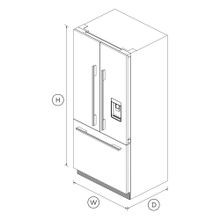 Integrated French Door Refrigerator Freezer, 80cm, Ice & Water gallery detail image