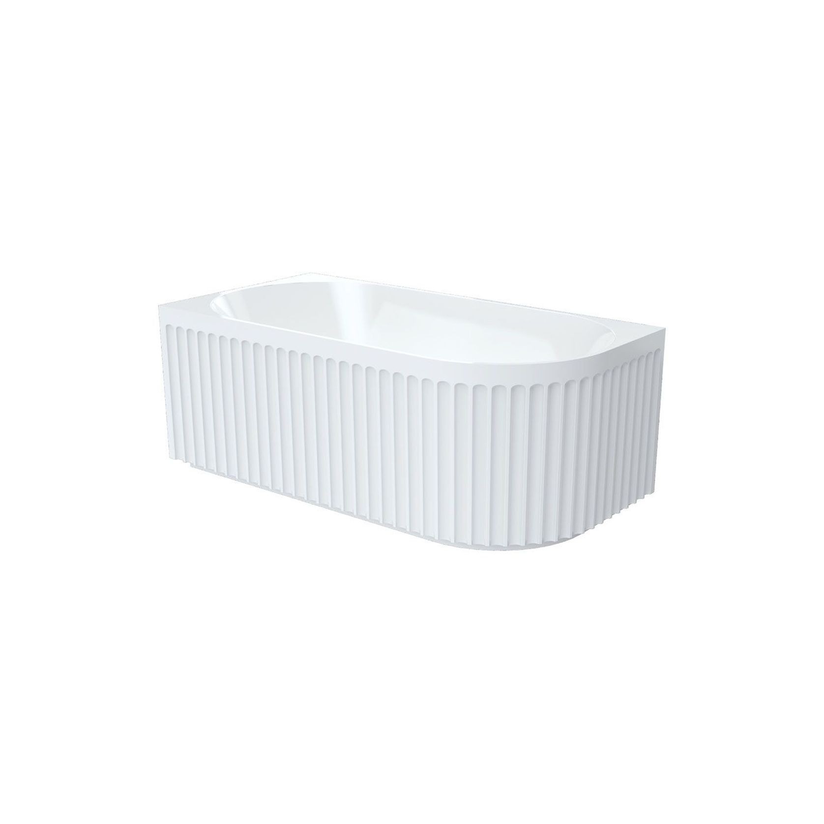 Eleanor Fluted Acrylic Corner Bath, 1500mm gallery detail image