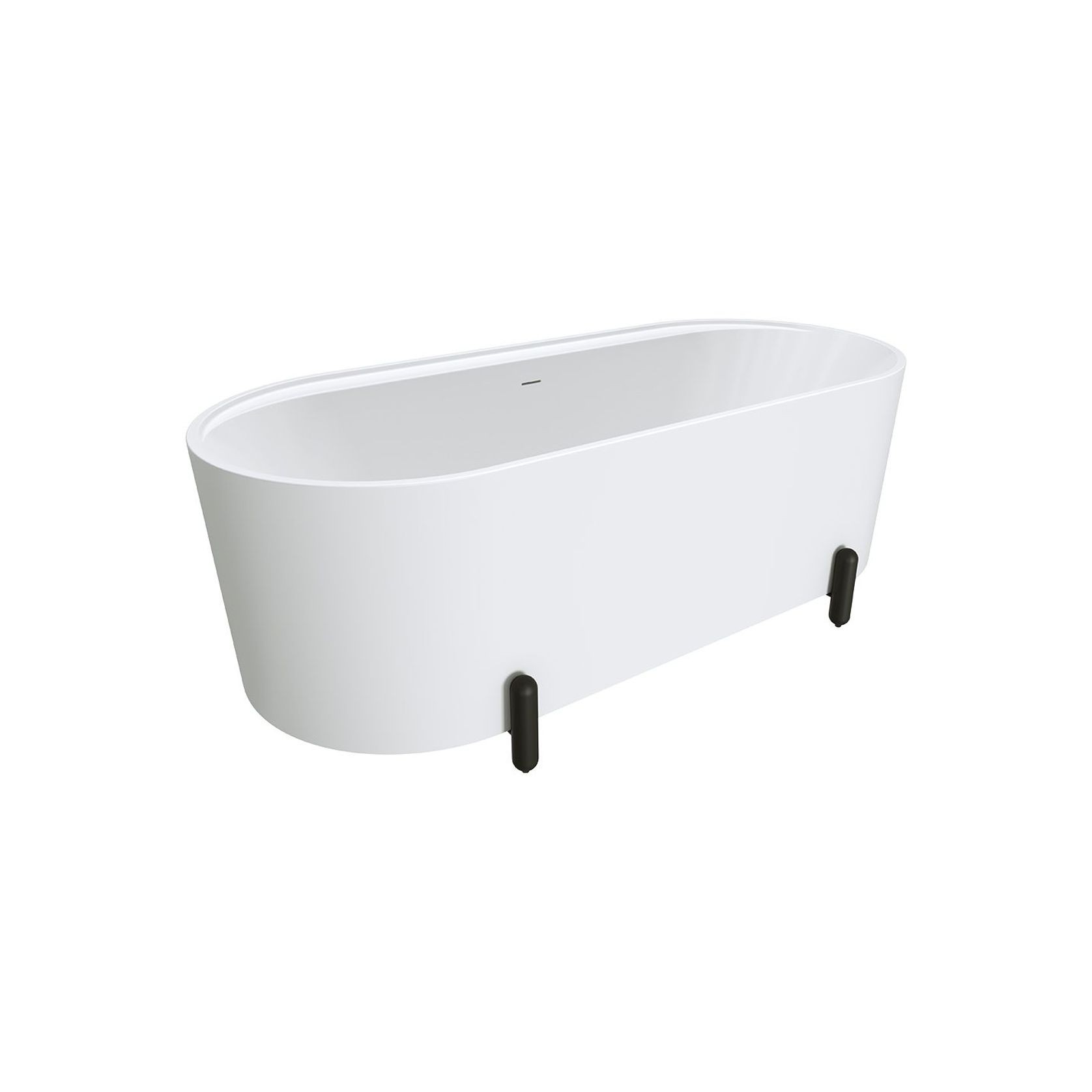 Aluca Freestanding with Legs, 1700mm Matte White gallery detail image