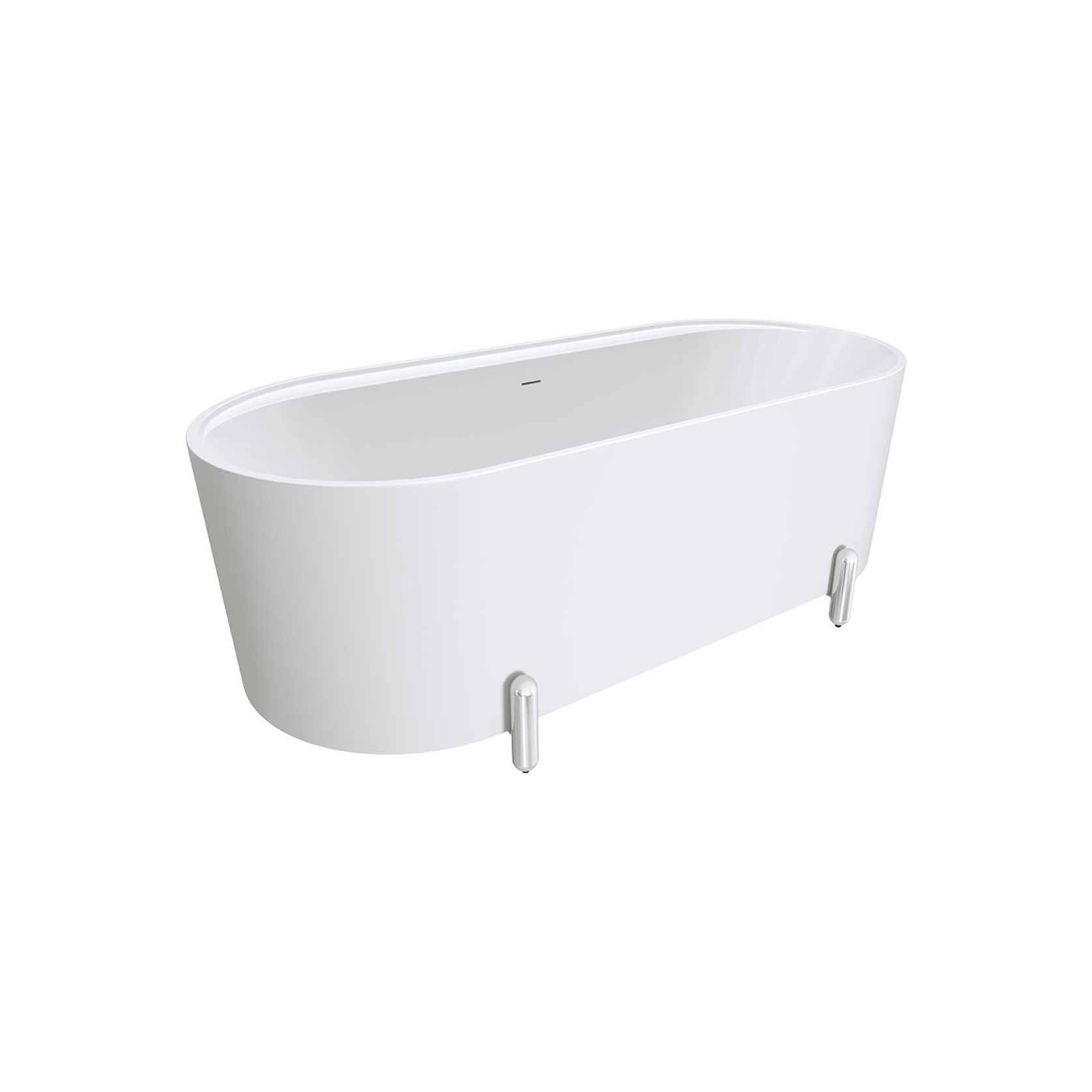 Aluca Freestanding with Legs, 1700mm Matte White gallery detail image