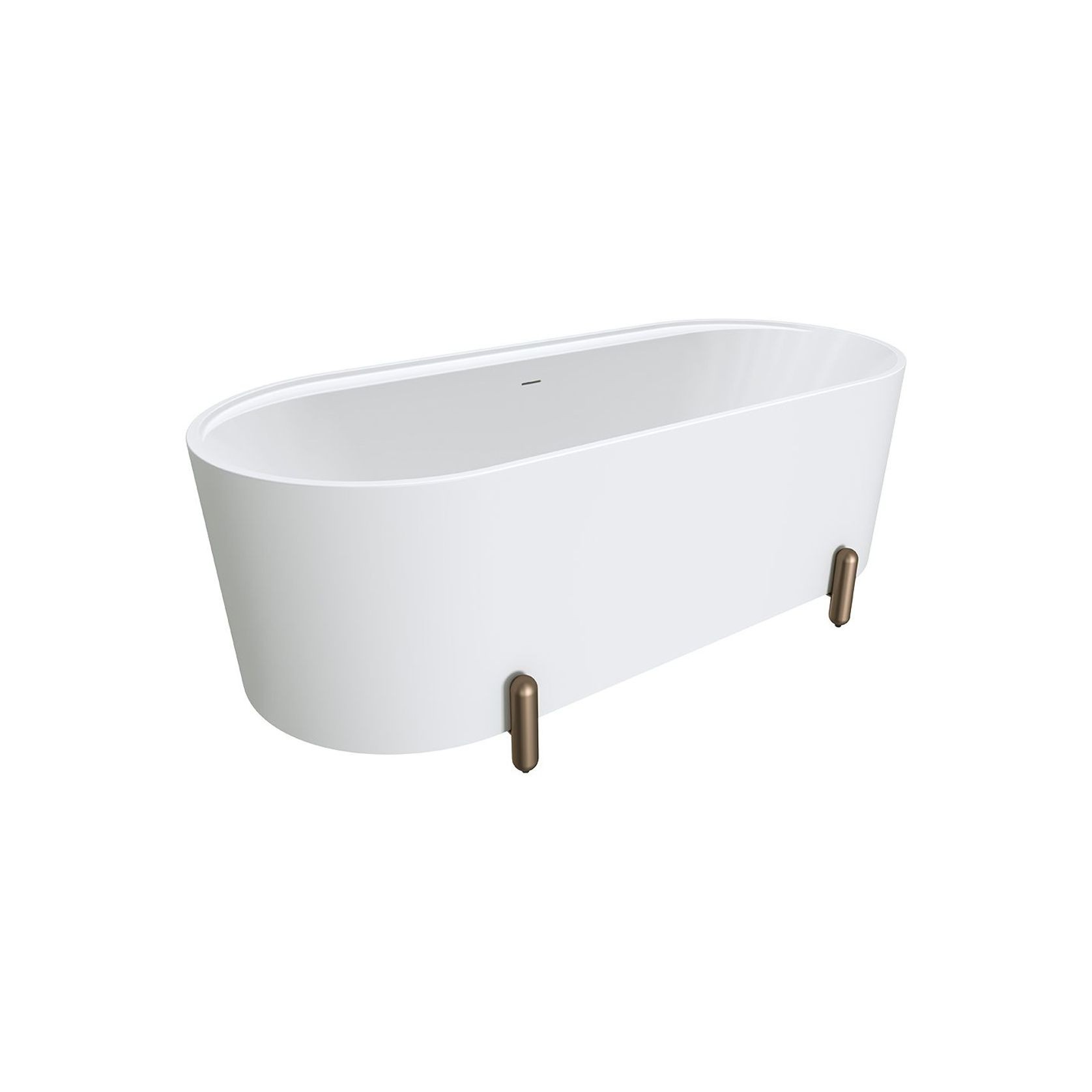 Aluca Freestanding with Legs, 1700mm Matte White gallery detail image