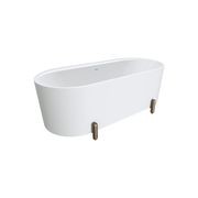 Aluca Freestanding with Legs, 1700mm Matte White gallery detail image