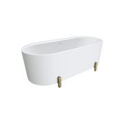 Aluca Freestanding with Legs, 1700mm Matte White gallery detail image