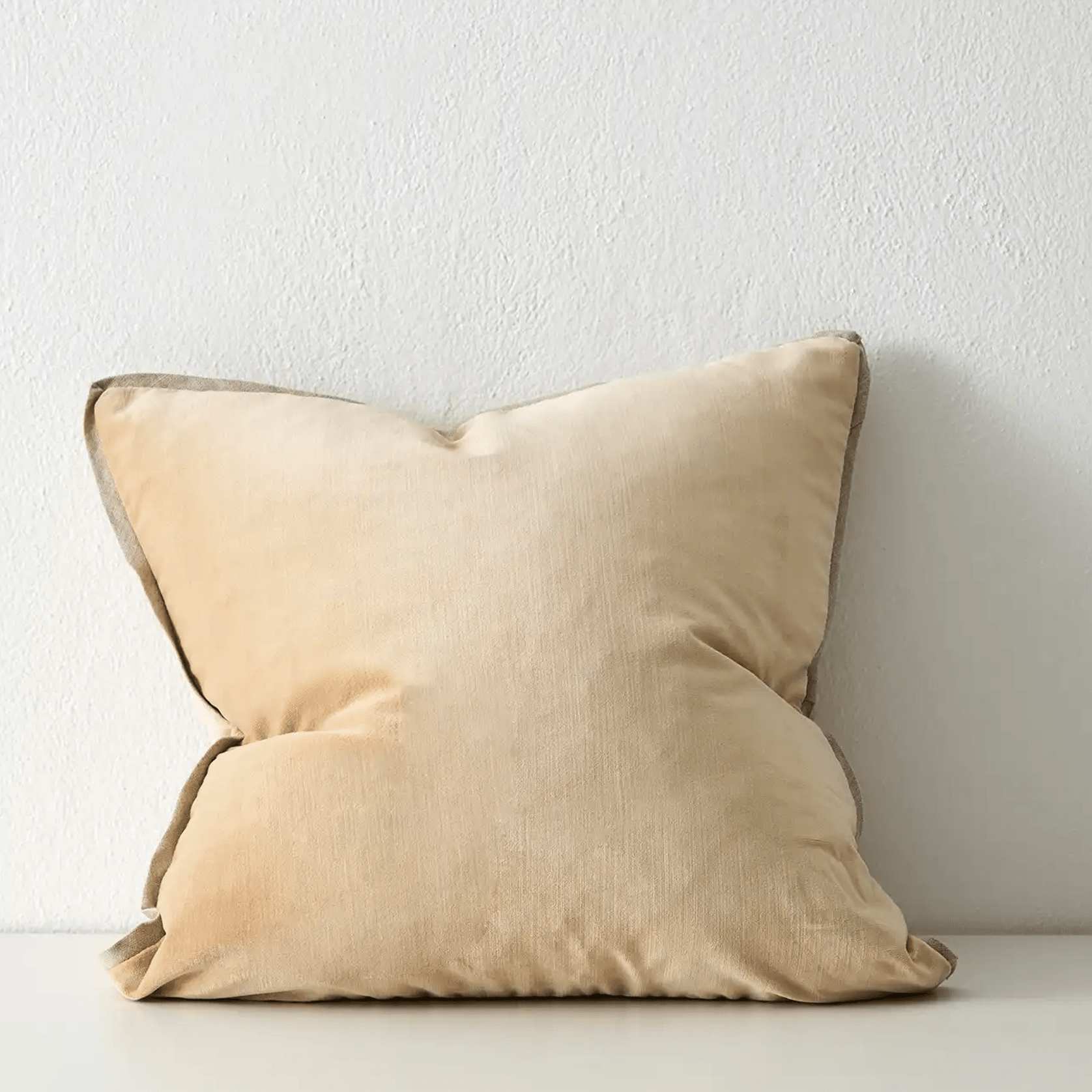 Weave Home Francesca Cushion Cover - Mustard | Velvet gallery detail image