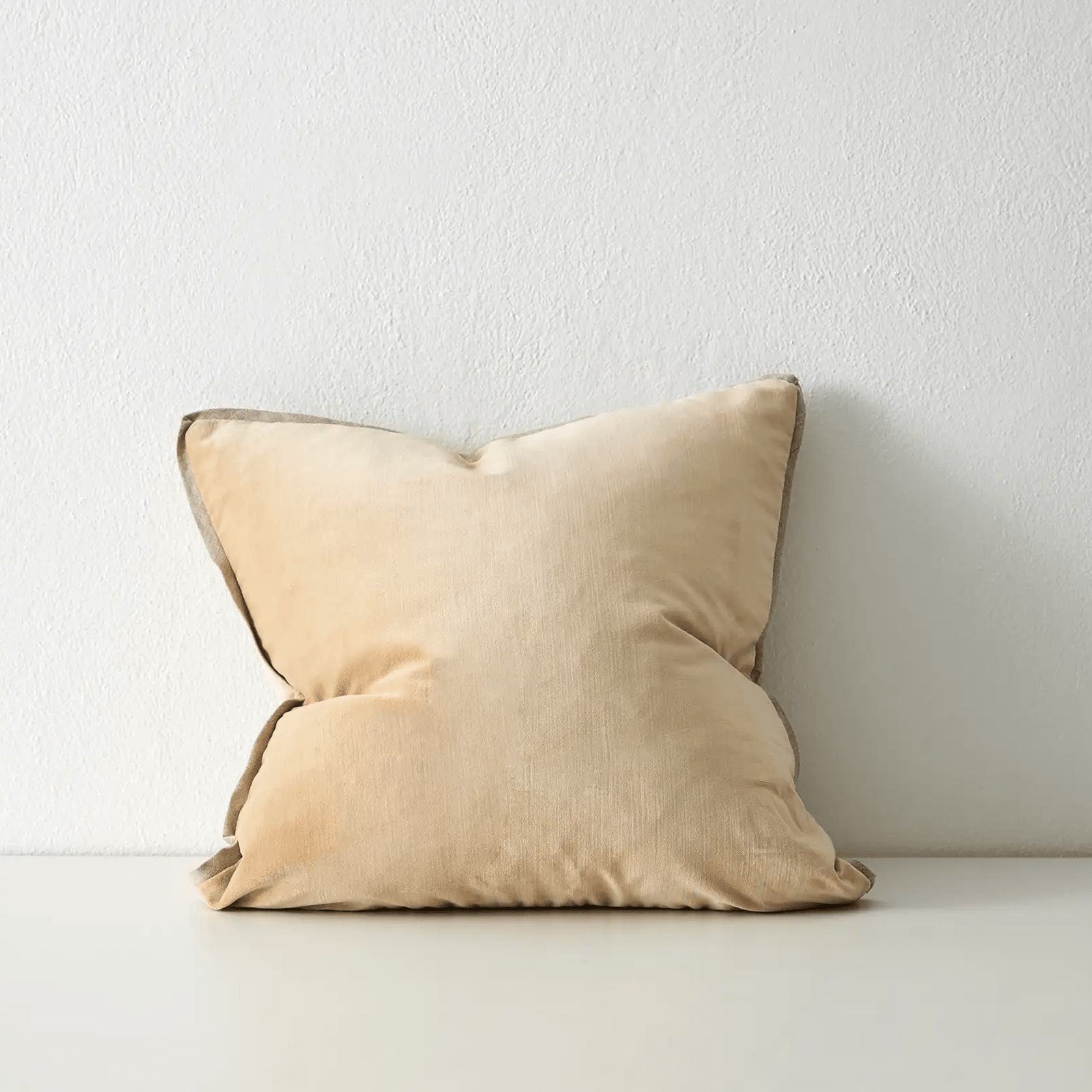 Weave Home Francesca Cushion Cover - Mustard | Velvet gallery detail image