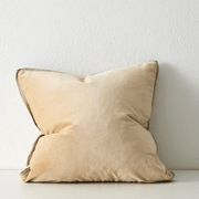 Weave Home Francesca Cushion Cover - Mustard | Velvet gallery detail image
