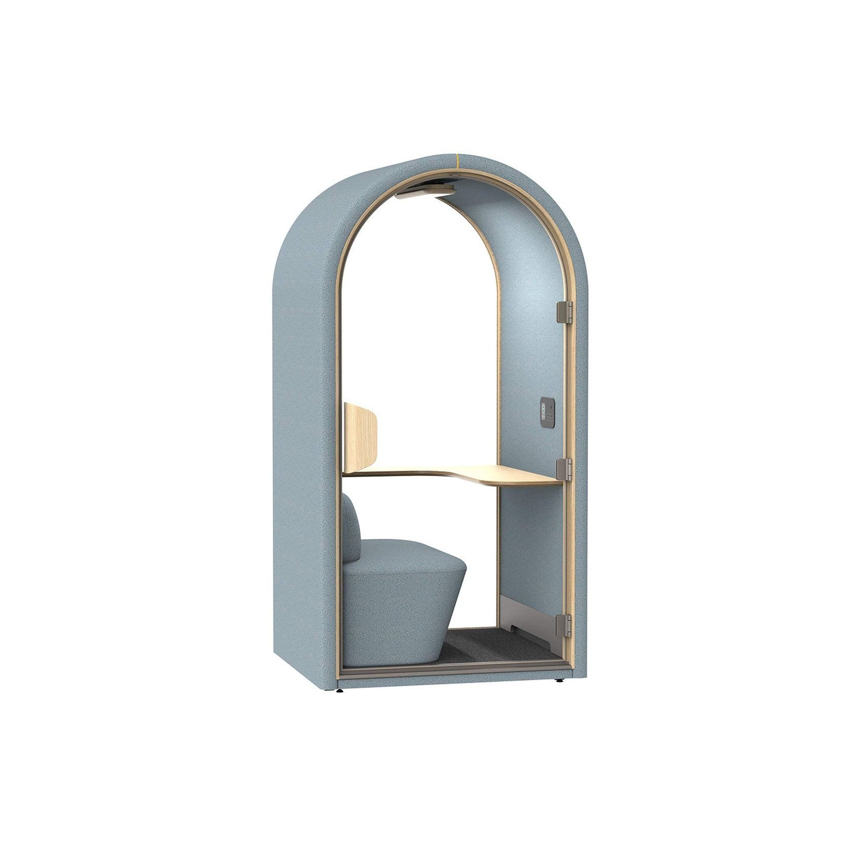 DUKE Single Seater Acoustic Office Silent Booth Pod - Aqua gallery detail image