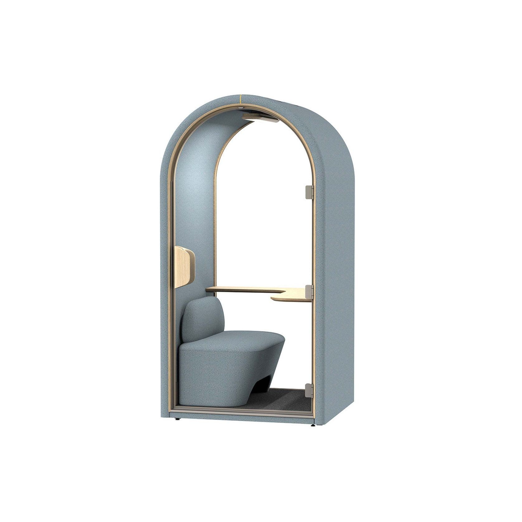 DUKE Single Seater Acoustic Office Silent Booth Pod - Aqua gallery detail image