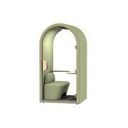 DUKE Single Seater Acoustic Office Silent Booth Pod - Green gallery detail image
