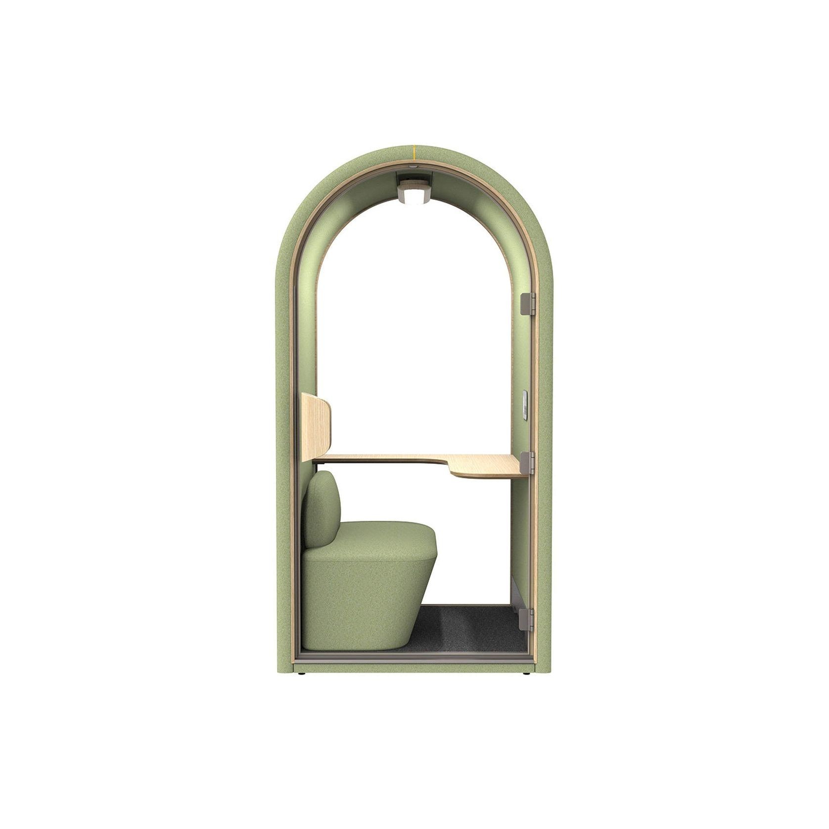 DUKE Single Seater Acoustic Office Silent Booth Pod - Green gallery detail image